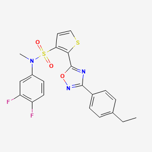 N-(3,4-difluorophenyl)-2-[3-(4-ethylphenyl)-1,2,4-oxadiazol-5-yl]-N-methylthiophene-3-sulfonamide