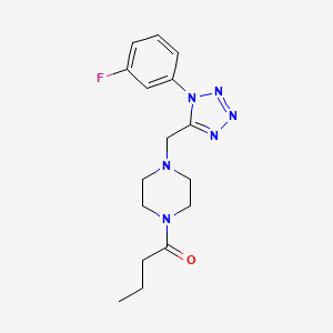 1-(4-((1-(3-fluorophenyl)-1H-tetrazol-5-yl)methyl)piperazin-1-yl)butan-1-one