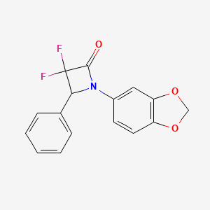 1-(1,3-Benzodioxol-5-yl)-3,3-difluoro-4-phenylazetidin-2-one