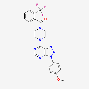 (4-(3-(4-methoxyphenyl)-3H-[1,2,3]triazolo[4,5-d]pyrimidin-7-yl)piperazin-1-yl)(2-(trifluoromethyl)phenyl)methanone
