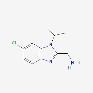 (6-chloro-1-isopropyl-1H-1,3-benzimidazol-2-yl)methanamine