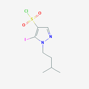 5-Iodo-1-(3-methylbutyl)pyrazole-4-sulfonyl chloride