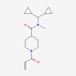 N-(Dicyclopropylmethyl)-N-methyl-1-prop-2-enoylpiperidine-4-carboxamide