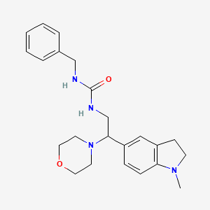 1-Benzyl-3-(2-(1-methylindolin-5-yl)-2-morpholinoethyl)urea