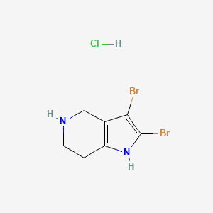 2,3-dibromo-1H,4H,5H,6H,7H-pyrrolo[3,2-c]pyridine hydrochloride