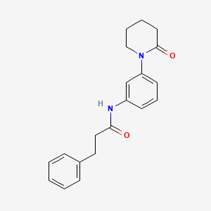 molecular formula C20H22N2O2 B2690929 N-(3-(2-氧代-哌啶-1-基)苯基)-3-苯基丙酰胺 CAS No. 941872-99-7