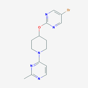 molecular formula C14H16BrN5O B2690933 4-{4-[(5-Bromopyrimidin-2-yl)oxy]piperidin-1-yl}-2-methylpyrimidine CAS No. 2380079-06-9