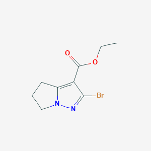 molecular formula C9H11BrN2O2 B2690940 ethyl 2-bromo-4H,5H,6H-pyrrolo[1,2-b]pyrazole-3-carboxylate CAS No. 2091132-83-9