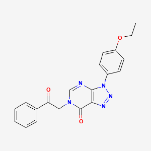 molecular formula C20H17N5O3 B2690946 3-(4-ethoxyphenyl)-6-(2-oxo-2-phenylethyl)-3H-[1,2,3]triazolo[4,5-d]pyrimidin-7(6H)-one CAS No. 863020-01-3