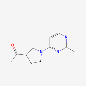 molecular formula C12H17N3O B2690954 1-(1-(2,6-Dimethylpyrimidin-4-yl)pyrrolidin-3-yl)ethanone CAS No. 2034515-83-6