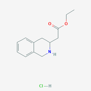 molecular formula C13H18ClNO2 B2690955 Ethyl 2-(1,2,3,4-tetrahydroisoquinolin-3-yl)acetate;hydrochloride CAS No. 2241140-76-9