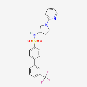 N-(1-(pyridin-2-yl)pyrrolidin-3-yl)-3'-(trifluoromethyl)-[1,1'-biphenyl]-4-sulfonamide