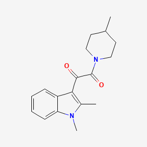 molecular formula C18H22N2O2 B2690958 1-(1,2-dimethyl-1H-indol-3-yl)-2-(4-methylpiperidin-1-yl)ethane-1,2-dione CAS No. 862813-98-7