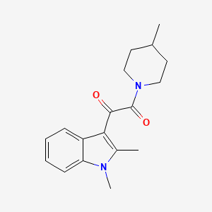 molecular formula C18H22N2O2 B2690958 1-(1,2-Dimethylindol-3-yl)-2-(4-methylpiperidin-1-yl)ethane-1,2-dione CAS No. 862813-98-7