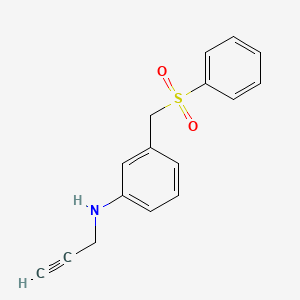 molecular formula C16H15NO2S B2690964 3-[(benzenesulfonyl)methyl]-N-(prop-2-yn-1-yl)aniline CAS No. 1424384-13-3