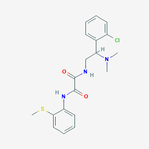 molecular formula C19H22ClN3O2S B2690977 N-[2-(2-chlorophenyl)-2-(dimethylamino)ethyl]-N'-[2-(methylsulfanyl)phenyl]ethanediamide CAS No. 1226441-46-8