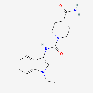 molecular formula C17H22N4O2 B2690983 N1-(1-ethyl-1H-indol-3-yl)piperidine-1,4-dicarboxamide CAS No. 941988-02-9