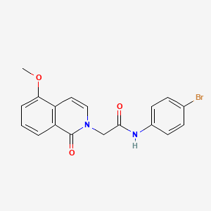 molecular formula C18H15BrN2O3 B2690992 N-(4-bromophenyl)-2-(5-methoxy-1-oxo-1,2-dihydroisoquinolin-2-yl)acetamide CAS No. 868223-46-5