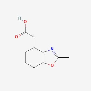 molecular formula C10H13NO3 B2690999 2-(2-Methyl-4,5,6,7-tetrahydro-1,3-benzoxazol-4-yl)acetic acid CAS No. 1554107-83-3