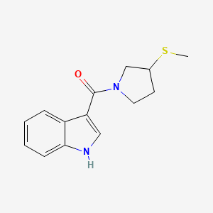 molecular formula C14H16N2OS B2691004 (1H-indol-3-yl)(3-(methylthio)pyrrolidin-1-yl)methanone CAS No. 1797184-91-8