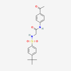 molecular formula C20H24N2O4S B2691013 N-(4-乙酰苯基)-2-[(4-叔丁基苯基)磺酰胺基]乙酰胺 CAS No. 690644-62-3