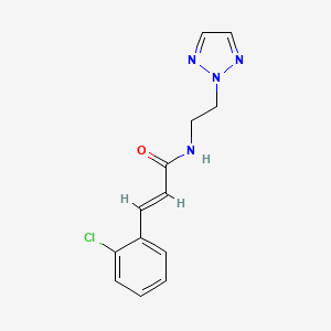 molecular formula C13H13ClN4O B2691017 (E)-N-(2-(2H-1,2,3-三唑-2-基)乙基)-3-(2-氯苯基)丙烯酰胺 CAS No. 2097940-65-1