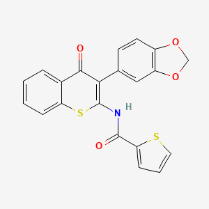N-[3-(1,3-benzodioxol-5-yl)-4-oxothiochromen-2-yl]thiophene-2-carboxamide