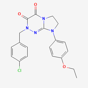 molecular formula C20H19ClN4O3 B2691034 2-(4-chlorobenzyl)-8-(4-ethoxyphenyl)-7,8-dihydroimidazo[2,1-c][1,2,4]triazine-3,4(2H,6H)-dione CAS No. 941996-63-0