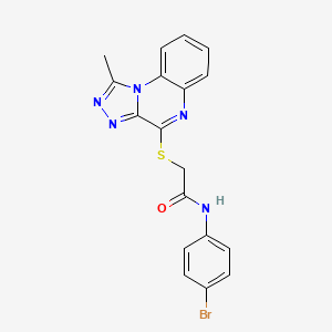 2-(1-methyl-[1,2,4]triazolo[4,3-a]quinoxalin-4-ylthio)-N-(4-bromophenyl)acetamide