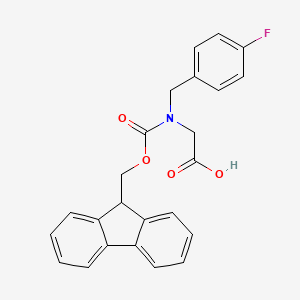 molecular formula C24H20FNO4 B2691051 N-Fmoc-4-fluorobenzyl-glycine CAS No. 1026539-56-9