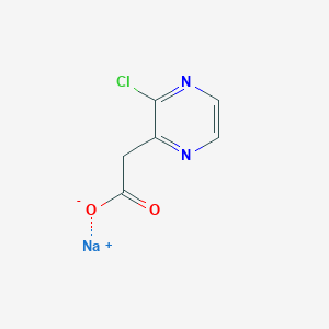 molecular formula C6H4ClN2NaO2 B2691069 Sodium 2-(3-chloropyrazin-2-yl)acetic acid CAS No. 1845706-45-7