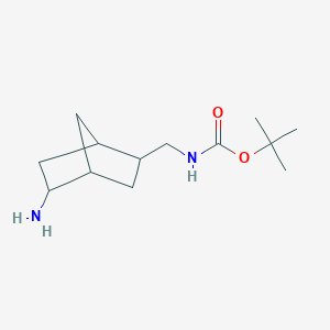 molecular formula C13H24N2O2 B2691073 tert-butylN-({5-aminobicyclo[2.2.1]heptan-2-yl}methyl)carbamate CAS No. 2248400-22-6