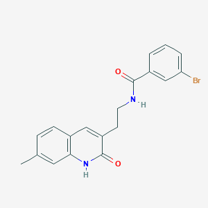 3-bromo-N-[2-(7-methyl-2-oxo-1H-quinolin-3-yl)ethyl]benzamide