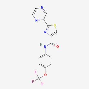 2-(pyrazin-2-yl)-N-(4-(trifluoromethoxy)phenyl)thiazole-4-carboxamide