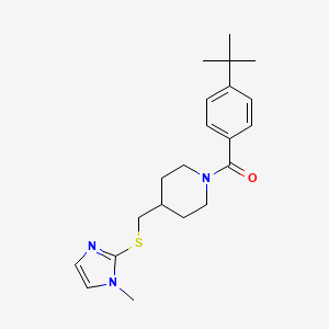 (4-(tert-butyl)phenyl)(4-(((1-methyl-1H-imidazol-2-yl)thio)methyl)piperidin-1-yl)methanone