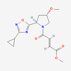 Methyl (E)-4-[(2R,4S)-2-(3-cyclopropyl-1,2,4-oxadiazol-5-yl)-4-methoxypyrrolidin-1-yl]-4-oxobut-2-enoate
