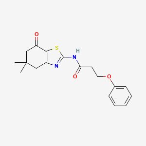 N-(5,5-dimethyl-7-oxo-4,5,6,7-tetrahydrobenzo[d]thiazol-2-yl)-3-phenoxypropanamide