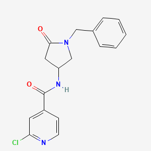 molecular formula C17H16ClN3O2 B2691132 N-(1-benzyl-5-oxopyrrolidin-3-yl)-2-chloropyridine-4-carboxamide CAS No. 1356712-95-2