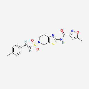 (E)-5-methyl-N-(5-((4-methylstyryl)sulfonyl)-4,5,6,7-tetrahydrothiazolo[5,4-c]pyridin-2-yl)isoxazole-3-carboxamide