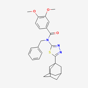 molecular formula C28H31N3O3S B2691137 N-[5-(adamantan-1-yl)-1,3,4-thiadiazol-2-yl]-N-benzyl-3,4-dimethoxybenzamide CAS No. 392320-64-8