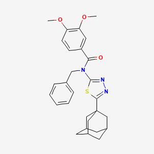 N-[5-(1-adamantyl)-1,3,4-thiadiazol-2-yl]-N-benzyl-3,4-dimethoxybenzamide