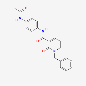 molecular formula C22H21N3O3 B2691140 N-(4-acetamidophenyl)-1-[(3-methylphenyl)methyl]-2-oxo-1,2-dihydropyridine-3-carboxamide CAS No. 946248-37-9