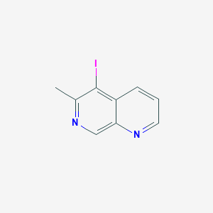 molecular formula C9H7IN2 B2691142 5-Iodo-6-methyl-1,7-naphthyridine CAS No. 2379945-76-1