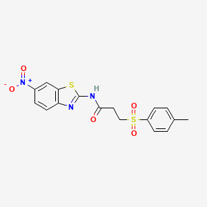N-(6-nitrobenzo[d]thiazol-2-yl)-3-tosylpropanamide