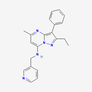 2-ethyl-5-methyl-3-phenyl-N-(pyridin-3-ylmethyl)pyrazolo[1,5-a]pyrimidin-7-amine