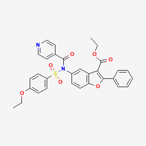 Ethyl 5-{[(4-ethoxyphenyl)sulfonyl](pyridin-4-ylcarbonyl)amino}-2-phenyl-1-benzofuran-3-carboxylate