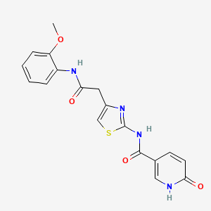 N-(4-(2-((2-methoxyphenyl)amino)-2-oxoethyl)thiazol-2-yl)-6-oxo-1,6-dihydropyridine-3-carboxamide