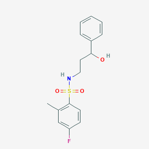 4-fluoro-N-(3-hydroxy-3-phenylpropyl)-2-methylbenzenesulfonamide