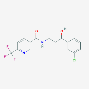 N-(3-(3-chlorophenyl)-3-hydroxypropyl)-6-(trifluoromethyl)nicotinamide