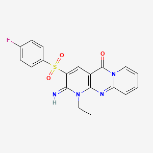 1-ethyl-3-((4-fluorophenyl)sulfonyl)-2-imino-1H-dipyrido[1,2-a:2',3'-d]pyrimidin-5(2H)-one